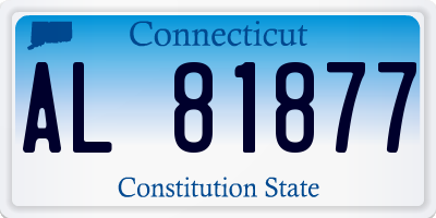 CT license plate AL81877