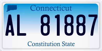 CT license plate AL81887