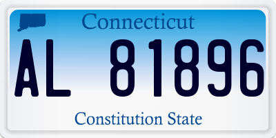 CT license plate AL81896