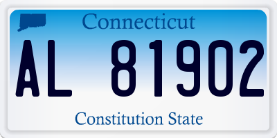 CT license plate AL81902