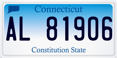 CT license plate AL81906