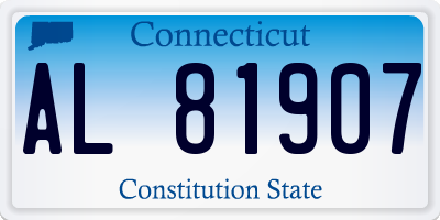 CT license plate AL81907