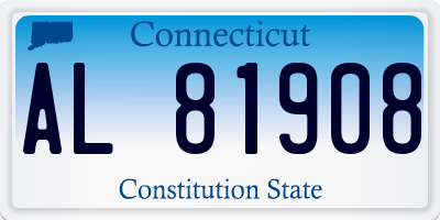 CT license plate AL81908