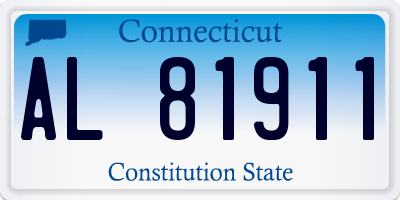 CT license plate AL81911