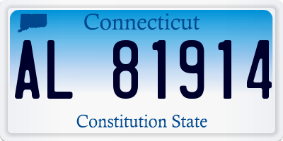 CT license plate AL81914