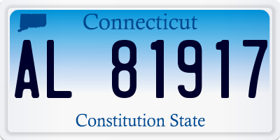 CT license plate AL81917