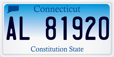 CT license plate AL81920
