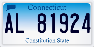CT license plate AL81924