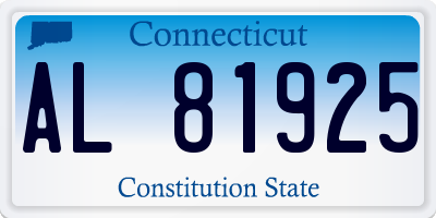 CT license plate AL81925