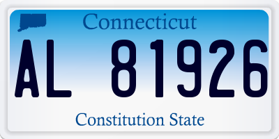 CT license plate AL81926