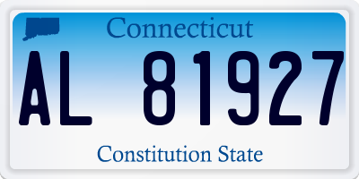 CT license plate AL81927