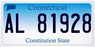 CT license plate AL81928
