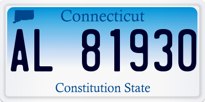 CT license plate AL81930