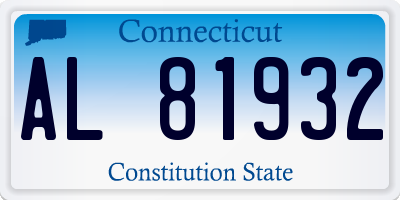 CT license plate AL81932