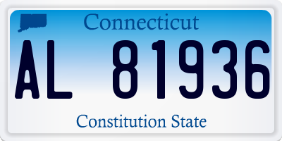 CT license plate AL81936