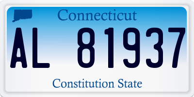 CT license plate AL81937