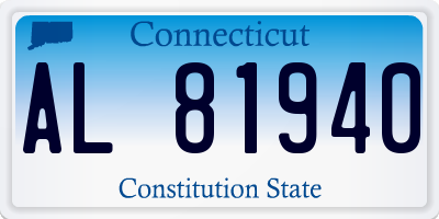 CT license plate AL81940
