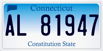 CT license plate AL81947