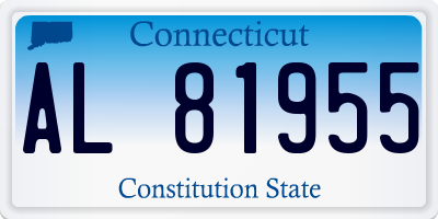 CT license plate AL81955