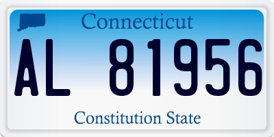 CT license plate AL81956