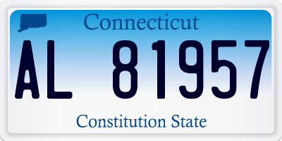 CT license plate AL81957