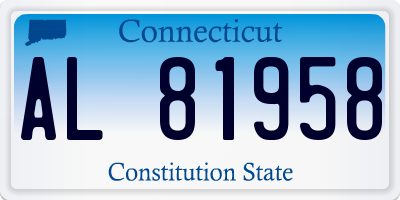 CT license plate AL81958