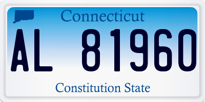 CT license plate AL81960