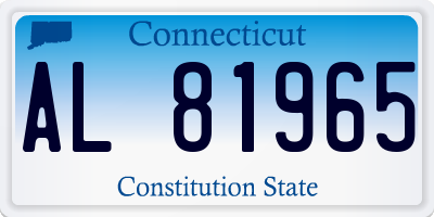 CT license plate AL81965