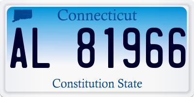 CT license plate AL81966
