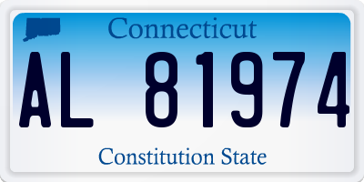 CT license plate AL81974