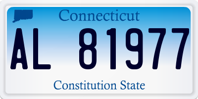 CT license plate AL81977