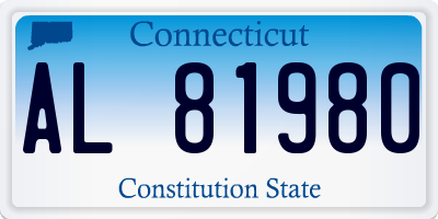 CT license plate AL81980