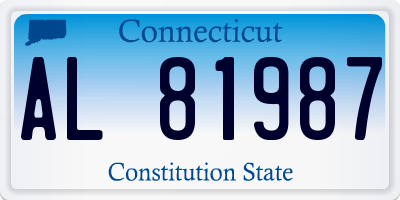 CT license plate AL81987