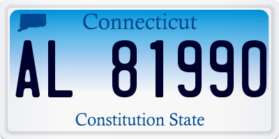 CT license plate AL81990