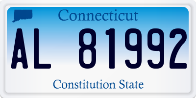 CT license plate AL81992