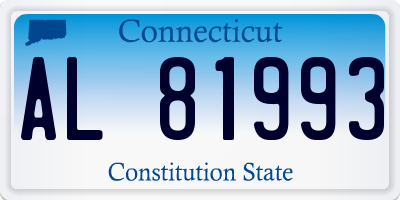 CT license plate AL81993