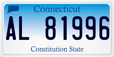 CT license plate AL81996