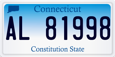 CT license plate AL81998