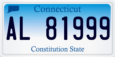 CT license plate AL81999
