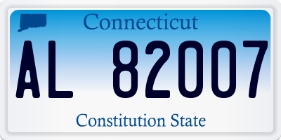 CT license plate AL82007