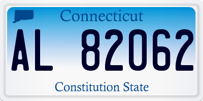 CT license plate AL82062