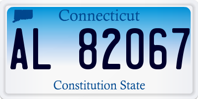 CT license plate AL82067