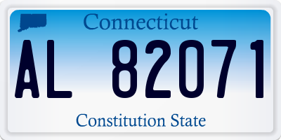 CT license plate AL82071
