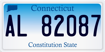 CT license plate AL82087