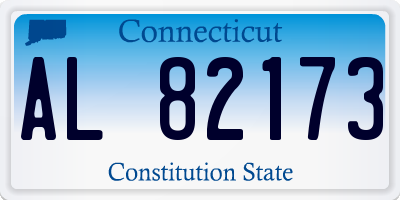 CT license plate AL82173