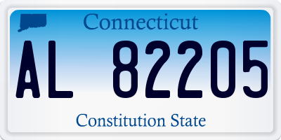 CT license plate AL82205