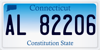 CT license plate AL82206
