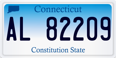 CT license plate AL82209