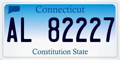 CT license plate AL82227