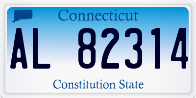 CT license plate AL82314